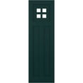 thumbnail image 5 of Ekena Millwork 12"W x 29"H True Fit PVC San Antonio Mission Style Fixed Mount Shutters, Thermal Green (Per Pair - Hardware Not Included), 5 of 7