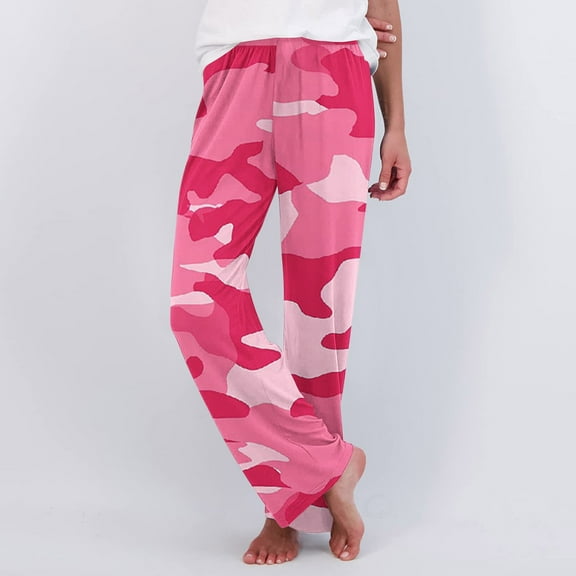 SOOMLON Women Pajama Pants Long Cozy Funny Graphic Pajama Bottoms Adult Tall Warm Winter Lounge Sleepwear Pjs Pants Stretchy Cozy Straight Leg Pants Nightwear Colorful XL