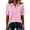 Pink&12#0605A, variant on Garbnen Plaid Women's Polo Shirts Raglan Collared Henley Short Sleeve T Shirts for Women Color Block Casual Fashion Work Golf Shirts for Women Purple XL