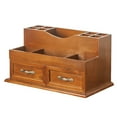 thumbnail image 1 of OULII Wooden Drawer Type Organizer for Home Light Brown Storage Container with Design 6.3x4.7x5.9 Inches, 1 of 8