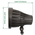 thumbnail image 5 of GKOplus 20W Bullet/Round Outdoor Spotlight, 20° Narrow Beam Angle Light, 2400 Lumens Aluminum Waterproof Flag Pole Light, 4000K Cool White, 120-277V AC, UL Listed and DLC Qualified, 5 Years Warranty, 5 of 6