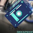 thumbnail image 6 of Dteck iPad 10.2 Case with Screen Protector, iPad 8th Generation Case, iPad 7th Generation Case, Heavy Duty 3-Layer Hybrid Rugged Shockproof High Impact Case with Kickstand, Navy/Mint, 6 of 7