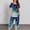 Blue plus size 2 piece set a1, variant on Cagogo Women Plus Size 2 Piece Set Round Neck Short Sleeve Tshirt Pocket Capris Casual Lounge Matching Outfits Boho Soft Summer Cruise Clothes Airport Travel, Blue M