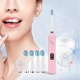 thumbnail image 3 of Byujiro Electric Toothbrush with 5 Brush Heads+Cleaning Head, 9 Cleaning Modes, Smart 20-speed Timer Toothbrush IPX7 -Newly Upgraded, 3 of 9