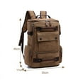 thumbnail image 7 of Men's Backpack Vintage Canvas Backpack School Bag Men's Travel Bags Large Capacity Backpack  Laptop Backpack Bag High Qualit (Green), 7 of 7