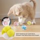 thumbnail image 4 of Pelotas de Juguete CHAO para Gatos Paquete de 3 Suaves y Coloridas con Campana, 4 of 5