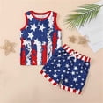 thumbnail image 2 of Atogsazn Baby Boys Summer 4th of July Clothes Set Toddler Short Sleeve Tank Tops & Shorts Outfit 2 Piece Outfits Red 18-24 Months Fashion, 2 of 8