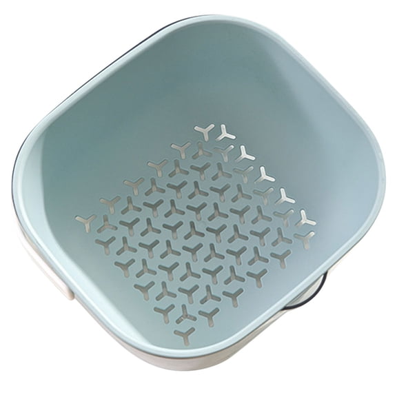 Amosfun Sturdy Sky-Blue Kitchen Strainer for Fruits and Veggies