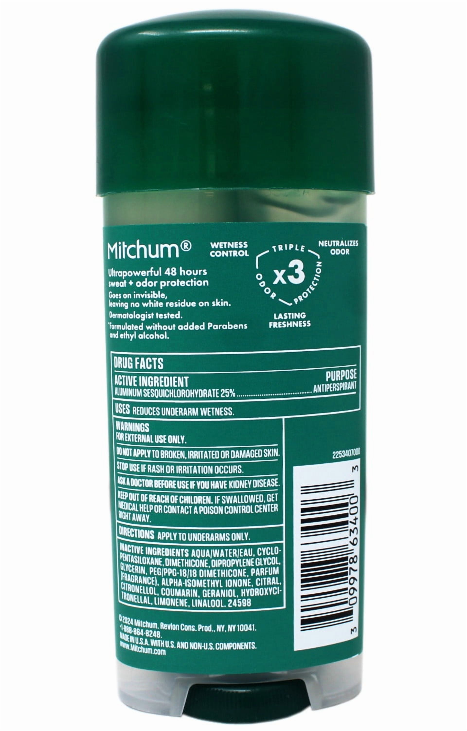 Mitchum Men’s Triple Odor Protection Antiperspirant & Deodorant Gel, Mountain Air, 48HR Protection, 3.4 oz - 6 Pack