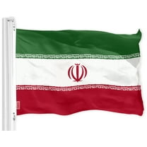 G128 - Iran Flag 3x5 ft Printed Brass Grommets 150D Quality Polyester Flag Indoor/Outdoor - Much Thicker and More Durable than 100D and 75D Polyester