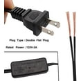 thumbnail image 6 of 2-Piece 6 Feet Black Light Cord, Lamp Power Cord with On/Off Switch Button and Plug, There  Only One Plug and Need to Be Wired,Stripped End Can Be Used for Wiring DX-2P$$Tools & Hardware Other, 6 of 8