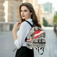 thumbnail image 6 of FORMRS Mini Backpack Purse for Women Quilted Travel Daypack Casual Shoulder Bag, Black Illusionary Boat, 6 of 7