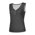 thumbnail image 7 of WAYUTE Womens Tank Tops V Neck Undershirt Sleeveless Button Down Casual Slim Fit Undershirt T Shirt Classic Outdoor Streetwear, 7 of 7