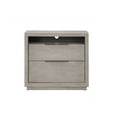 thumbnail image 2 of Jose 42 Inch Acacia Wood 2 Drawer Nightstand with Plinth Base, Light Gray, 2 of 5