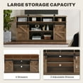 thumbnail image 5 of FunniHomi TV Stand Sliding Barn Door Modern&Farmhouse Wood Entertainment Center Storage Cabinet Table Living Room with Adjustable Shelves for TVs Up to 65", 5 of 6
