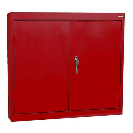 Solid Door Welded Wall Cabinet (Red)