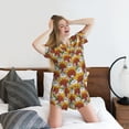 thumbnail image 5 of Rateoe Cartoon Sunflowers Pattern Women's Short-Sleeved Pajama Set - 2 Piece Soft and Lightweight Sleepwear Set-XX-Large, 5 of 7