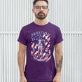 thumbnail image 3 of Tee Hunt Freedom Isn't Free T-shirt Independence Liberty American Flag Men's Tee, Purple, 4X-Large, 3 of 5