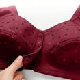 thumbnail image 6 of Dxzfnsa Women's Front Closure Racerback Bras Plus Size Full Coverage Supportive Underwire Plunge Unlined Bra (Wine,S), 6 of 9