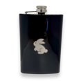 thumbnail image 2 of 8oz BLACK Follow the White Rabbit Flask, 2 of 4