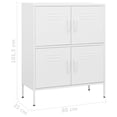 thumbnail image 4 of vidaXL Armoire de Rangement Blanche 80x35x101,5 cm Acier, 4 of 5