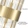 thumbnail image 6 of Claxy 2-Light Gold Crystal Wall Sconces for Bathroom Set of 2, 6 of 6