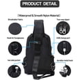 thumbnail image 3 of Small black shoulder backpack for men and women, lightweight one-strap backpack, 3 of 5
