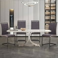 thumbnail image 2 of Sumdeal Modern Dining Chairs Set of 4,Modern Dining Chairs with Metal frame leg with High Density Sponge Leather,Dining Chairs for Dining Room,Kitchen,Living Room, 2 of 6