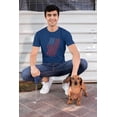 thumbnail image 3 of 4th of July Distressed Offset American Flag Mens T Shirt, 3 of 5