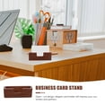 thumbnail image 4 of 2Pcs Card Display Holder Wood Business Card Show Holder Walnut Card Holder, 4 of 8