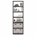 thumbnail image 4 of Furinno SIMPLISTIC 7-Tier Metal Frame Bookcases 11.8 x 23.6 x 74.9 Amber Pine, 4 of 5