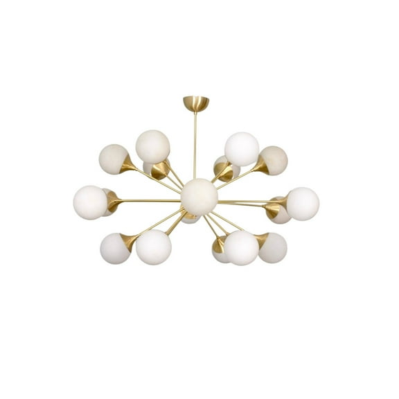 18 Light Globe Mid Century Brass Sputnik chandelier light Fixture