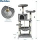 thumbnail image 4 of Torre para Gatos Bluelander 1.5 M Hamaca Rascador Múltiples Niveles Gris Claro, 4 of 5