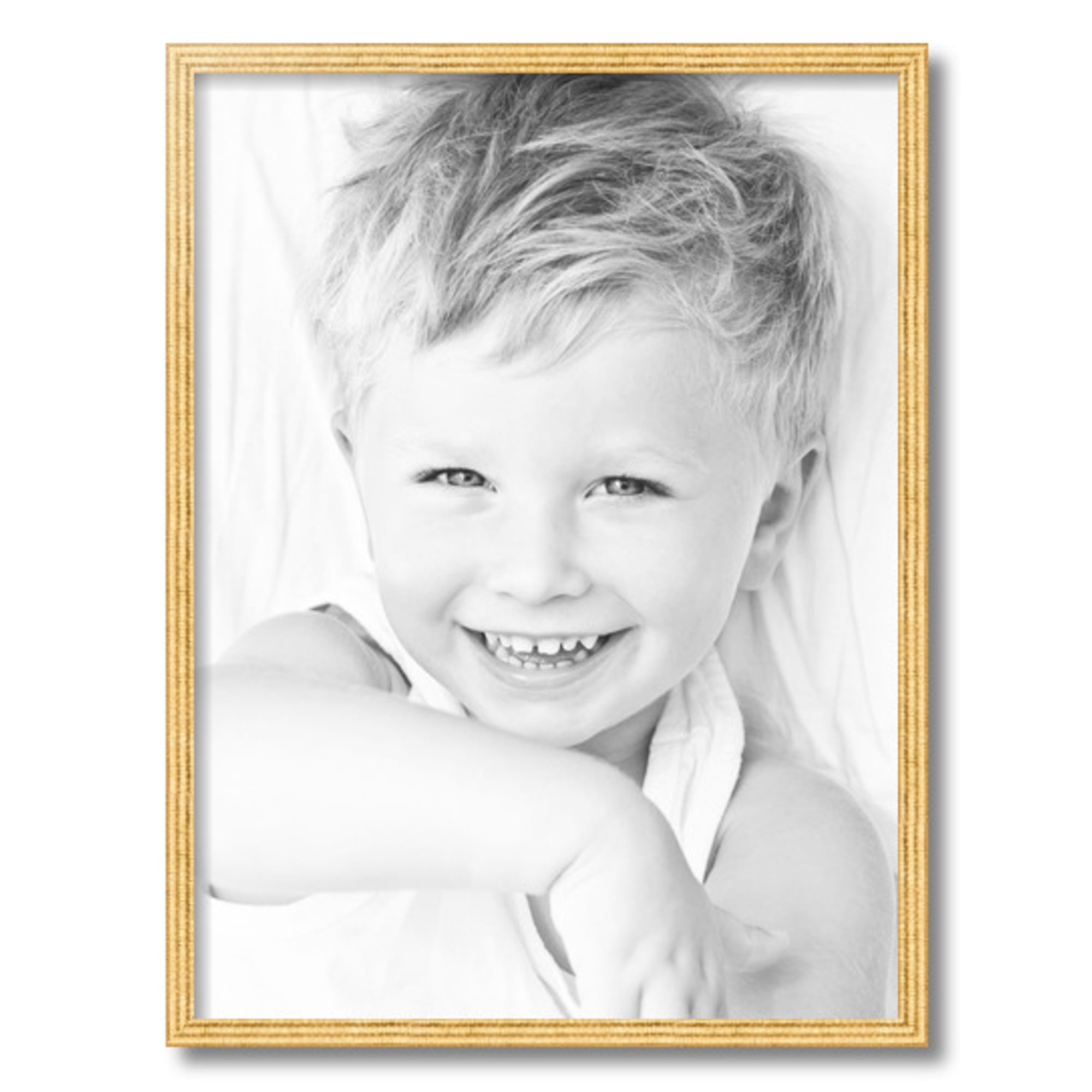 ArtToFrames 18" x 24" Bright Gold Picture Frame, 18x24 inch Gold Wood Poster Frame (WOM-4753)