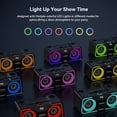 thumbnail image 4 of BIGASUO Karaoke Singing Machine, Portable Bluetooth Party Speakers with 2 Karaoke PA System microphones for Adult & Kids, Bluetooth Karaoke Machine with LED Lights Supports TF Card/USB, Aux In, 4 of 12