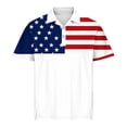 thumbnail image 4 of COSFO Golf Polo T Shirts for Men Performance Independence Day Short Sleeve Graphic Tees Collared Slim Fit Pullover Moisture Wicking Patriotic Tops, 4 of 5