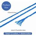 thumbnail image 2 of 12 Skeins 6 Strands Blue Stitch Thread Variegated Gradient Embroidery Floss Polyester Friendship Bracelet String Yarn Threads Bulk for DIY Hand Sewing Bracelets Making Needlecraft Crochet, 2 of 9