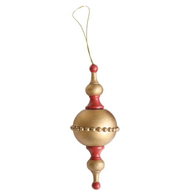 Adornos de bolas de árbol de Navidad, colgantes de madera reutilizables e irrompibles para árbol de Navidad Oro