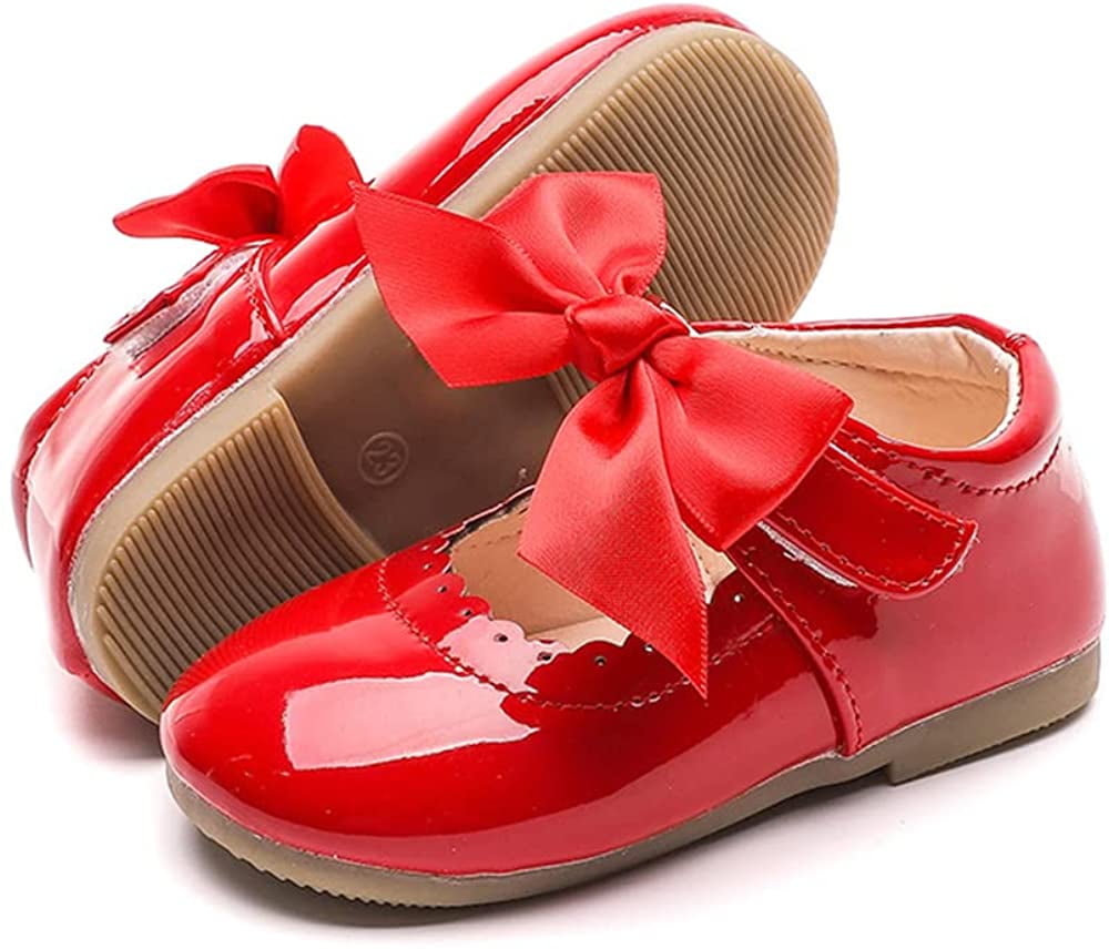 GAP Baby Toddler Girl Size 12-18 Months Red Patent Leather Mary Jane Flats Shoes 