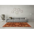 thumbnail image 3 of Ahgly Company Indoor Round Oriental Orange Traditional Area Rugs, 8' Round, 3 of 4