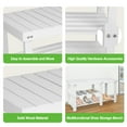 thumbnail image 3 of Hofitlead 33.5" Shoe Rack Solid Wood Shoe Bench, 3-Tier Shoe Organizer for Entryway Hallway (White）, 3 of 8