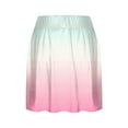 thumbnail image 3 of HOOMEUMY Women's Tennis Skirt Gradient Color High Waisted Tummy Control Summer Shorts Casual Stretchy Skirt Elastic Sports Skorts Skater Skirt with Shorts Underneath Yoga Shorts for Golf Workout, 3 of 5