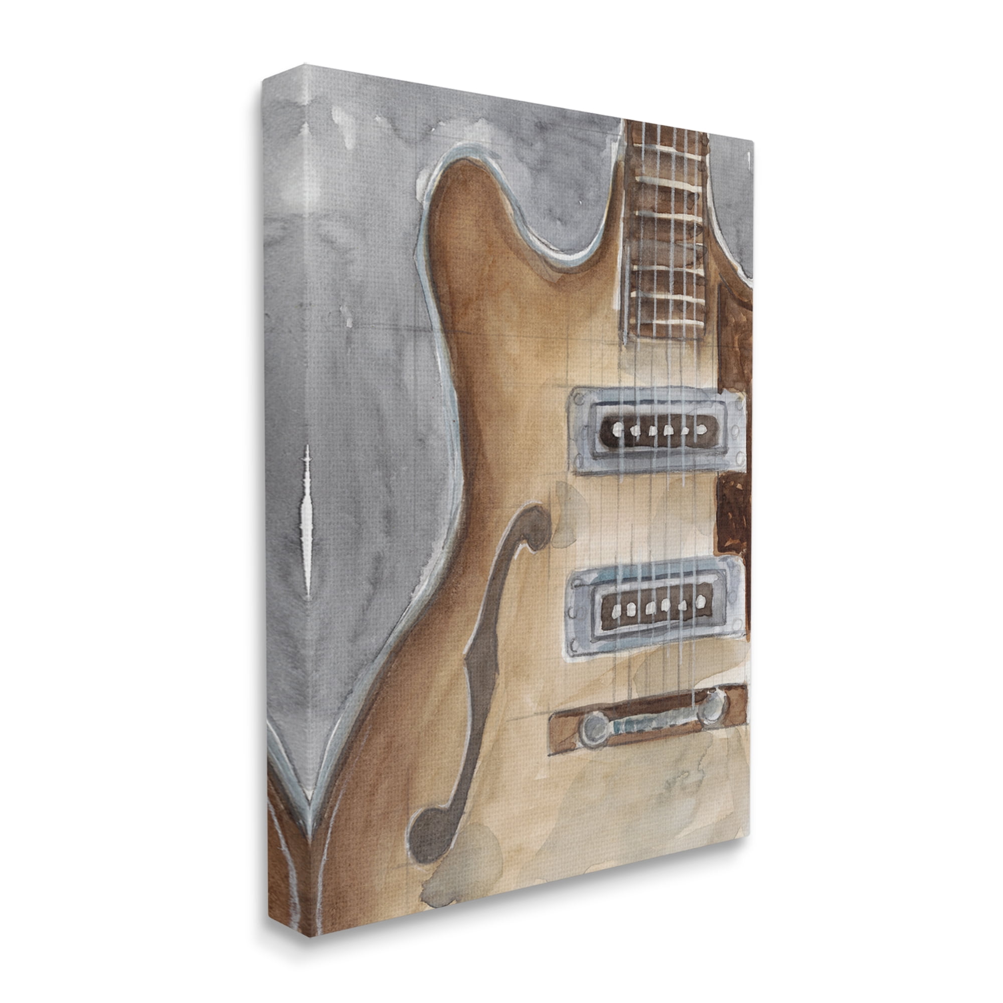 Stupell Industries Electric Guitar Painting Beauty & Fashion Painting Gallery Wrapped Canvas Print Wall Art, 30 x 40