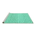 thumbnail image 2 of Ahgly Company Machine Washable Indoor Rectangle Abstract Turquoise Blue Contemporary Area Rugs, 7' x 9', 2 of 4