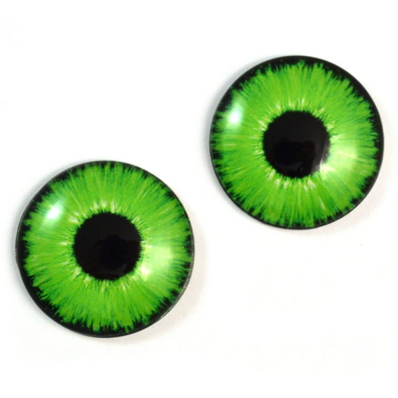 Bright Neon Green Glass Eyes