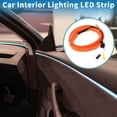 thumbnail image 2 of Cuerda de luz LED EL de 1m Unique Bargains Cable de luz de neón flexible para iluminación interior de automóviles, tira de decoración de automóviles, caja de batería (3V) Naranja, 2 of 7