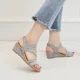 thumbnail image 2 of XIHAHA nuevas sandalias de mujer, sandalias de cuña a la moda, zapatos de mujer con punta abierta de viento nacional, sandalias de plataforma, zapatillas de deporte para chica, 2 of 5