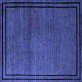 thumbnail image 1 of Ahgly Company Machine Washable Indoor Square Oriental Blue Industrial Area Rugs, 4' Square, 1 of 4