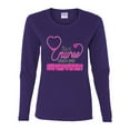 thumbnail image 2 of Wild Bobby, Funny Nurse Whats Your Superpower Nurse Week, Inspirational/Christian, Women Graphic Long Sleeve Tee, Purple, Medium, 2 of 4