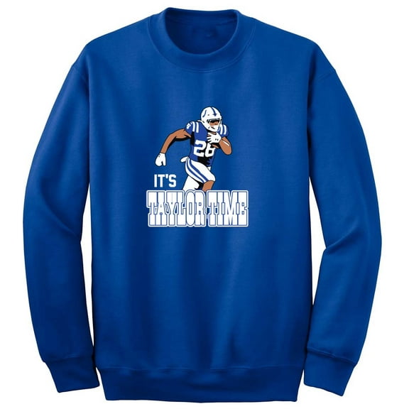 BLUE Colts Jonathan Taylor JT Its Taylor Time Crew Neck Sweatshirt ADULT